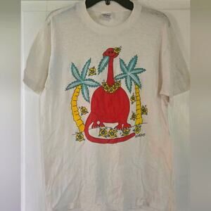 Vintage Fun Stuff Dinosaur Graphic T-Shirt Single Stitch Size L